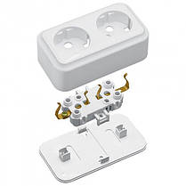 Розетка Marshel MAGLEV (МАГЛІВ) накладна 2-яка із заземленням RO16-240, фото 4