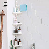 Угловая полка для ванной 320х43 см Multi Corner Shelf GY-188 White / полка в ванную