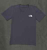 Мужская футболка спортивная The North Face летняя повседневная темно-серая | Тенниска ТНФ TNF лето трикотажная