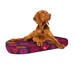 Лежанка (100x70 см) зі знімним чохлом "Гранат" для собак WAUDOG Relax, L / М'який матрац-лежак для щенят