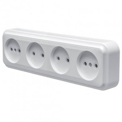 Розетка Marshel MAGLEV (МАГЛІВ) накладна 4-чна RO16-252, фото 1