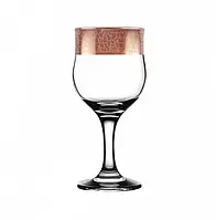 Набор бокалов для вина Гусь-Хрустальный Барокко с позолотой 240 мл 6 шт (TRV267-163-Э)