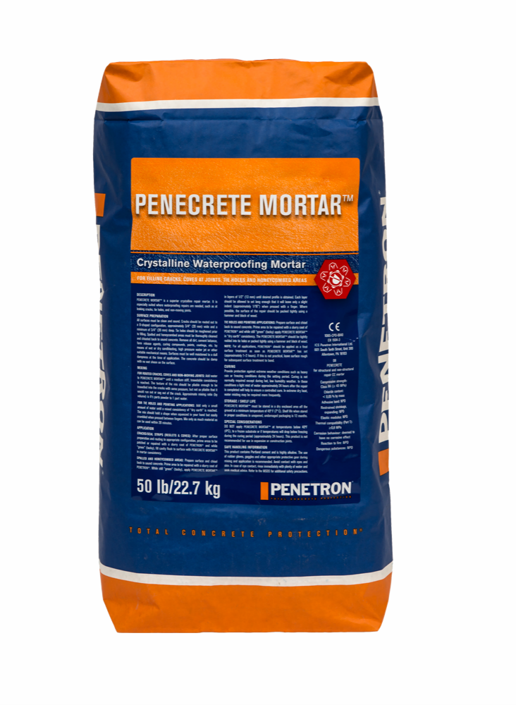 Кристалічна гідроізоляція Penecrete Mortar 22,7 кг, мішок