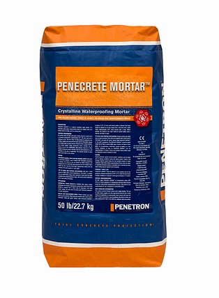 Кристалічна гідроізоляція Penecrete Mortar 22,7 кг, мішок, фото 2