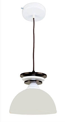 Підвісна люстра 1 плафон світильник підвіс для кухні спальні дитячої кімнати кабінету гардеробної Модерн/1 біло-чорна, фото 1