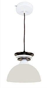 Підвісна люстра 1 плафон світильник підвіс для кухні спальні дитячої кімнати кабінету гардеробної Модерн/1 біло-чорна