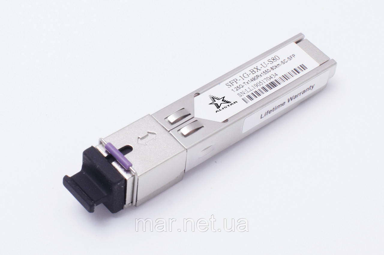 Alistar SFP 1000BASE-BX 1SM WDM SC 80KM TX1490/RX1550nm DDM