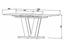 TORINO B/I стіл біла аляска РЕ/індастріал, фото 5