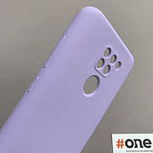 Чохол для Xiaomi Redmi Note 9 кейс з мікрофіброю софт тач покриттям на сяомі редмі нот 9 бузковий o9g, фото 4