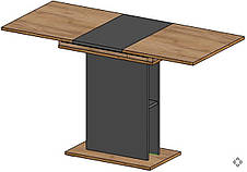 STOUN A/D стіл антрацит/дуб крафт золотий, фото 2