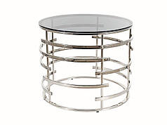 Журнальний столик LIVIA скло димчасте/срібний FI 60