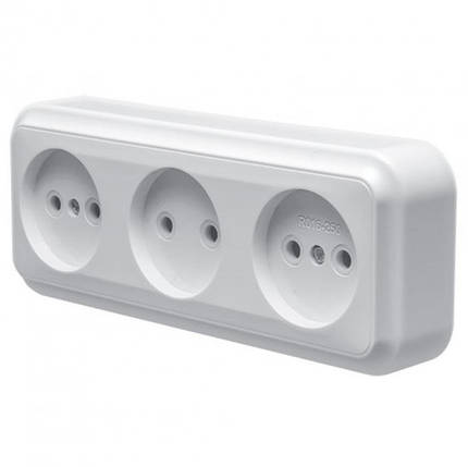Розетка Marshel MAGLEV (МАГЛІВ) накладна 3-чна RO16-250, фото 1