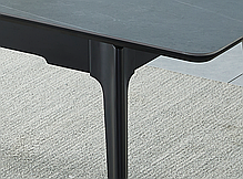 Стіл BERLIN CERAMIC 140(180)*80 сірий мат/чорний каркас, фото 6