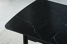 Стіл BERLIN CERAMIC 140(180)*80 чорний мат/чорний каркас, фото 4