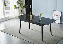 Стіл BERLIN CERAMIC 140(180)*80 чорний мат/чорний каркас, фото 6