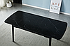 Стіл BERLIN CERAMIC 140(180)*80 чорний мат/чорний каркас, фото 8