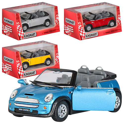 Дитяча машинка металева KT 5089 W Mini Cooper S Convertible инерционная Kinsmart