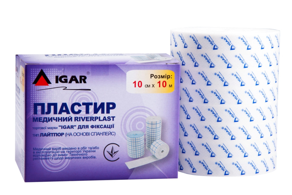 Пластир RiverPlast для фіксації тип Лайтпор (на основі спанлейс)10смх10м