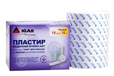 Пластир RiverPlast для фіксації тип Лайтпор (на основі спанлейс)10смх10м