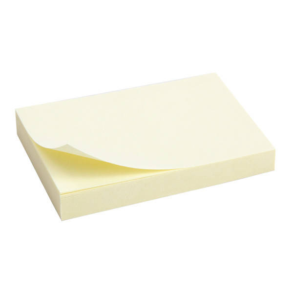 

Блок бумаги с липким слоем Axent 50*75*100 л желтый пастель