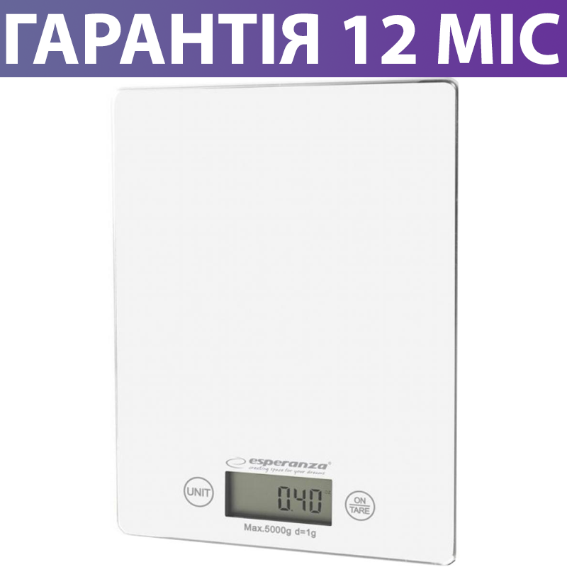 

Электронные кухонные весы Esperanza Lemon, стекло, прямоугольные белые без рисунка