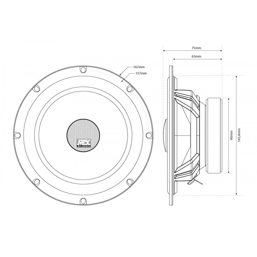 Коаксіальна акустика MTX TX465C