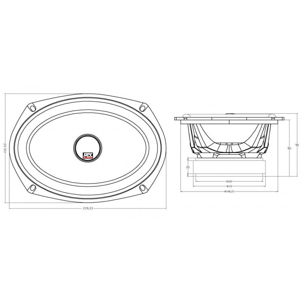 Коаксіальна акустика MTX TX669C