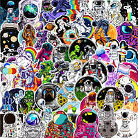 Стикерпак вінілові наліпки дитячі Космос 02 стікери 50 шт