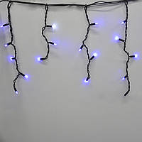 Гірлянда-бахрома (Icecle-Lights) 120 Short curtain-B-2 зовнішня, пров.: чорний, 5 м (Синій)