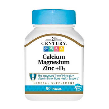 21st Century  Calcium Magnesium Zinc + D3 (90 tabs)