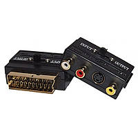 Переходник SCART to 3 RCA с переключателям SH-3009