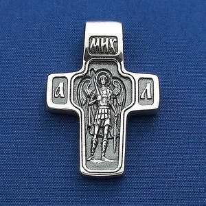 Срібний Хрест - чоловічий хрестик Архангела Михайла - срібло 925 проби (11г)