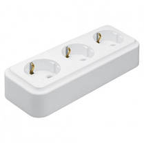 Розетка Marshel MAGLEV (МАГЛІВ) накладна 3-чна із заземленням RO16-251, фото 3