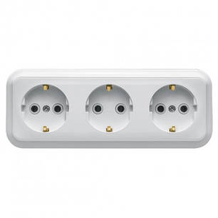 Розетка Marshel MAGLEV (МАГЛІВ) накладна 3-чна із заземленням RO16-251, фото 2