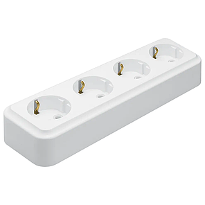 Розетка Marshel MAGLEV (МАГЛІВ) накладна 4-на із заземленням RO16-253, фото 2