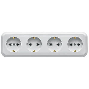 Розетка Marshel MAGLEV (МАГЛІВ) накладна 4-на із заземленням RO16-253, фото 3