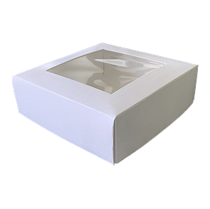 Коробка для цукерок біла 110х110х37 KPK60