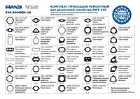 Комплект прокладок двигателя ЯМЗ 240 арт 240-3906004 (пр-во ЯМЗ)