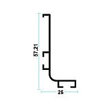 Ручка Профіль Gola Linken System 4.2метра L-подібний Алюміній, фото 2