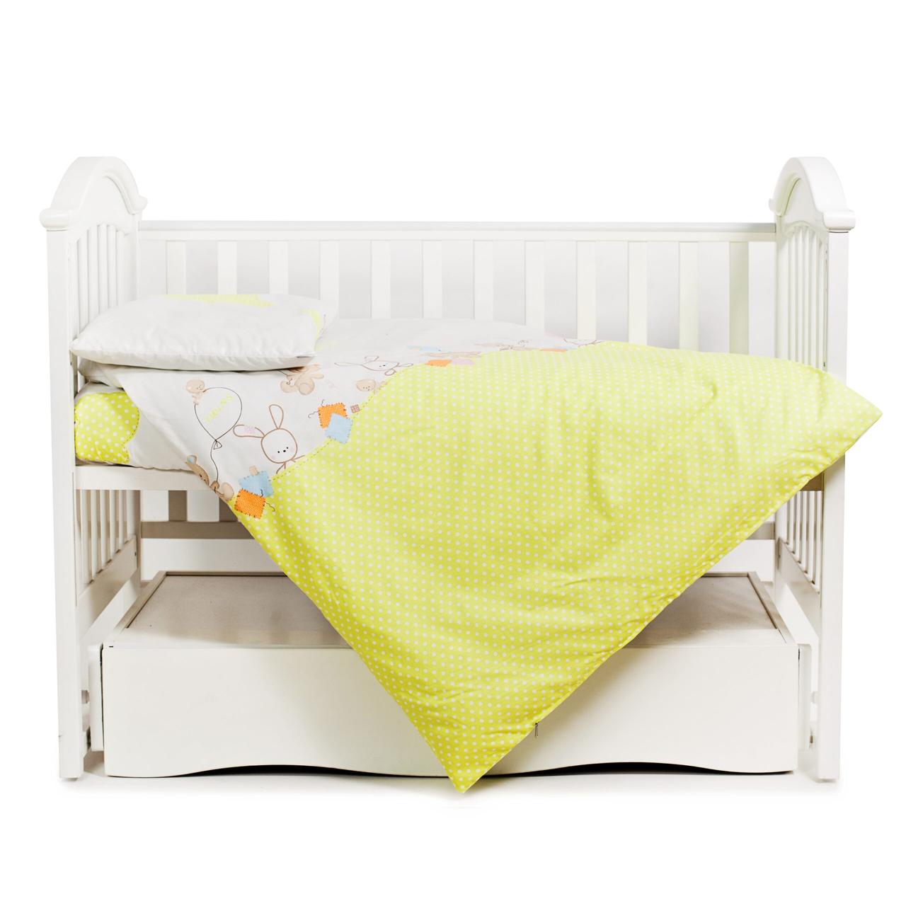 Змінна постіль 3 ел Twins Comfort 3051-C-022, Горошки зелені, зелений