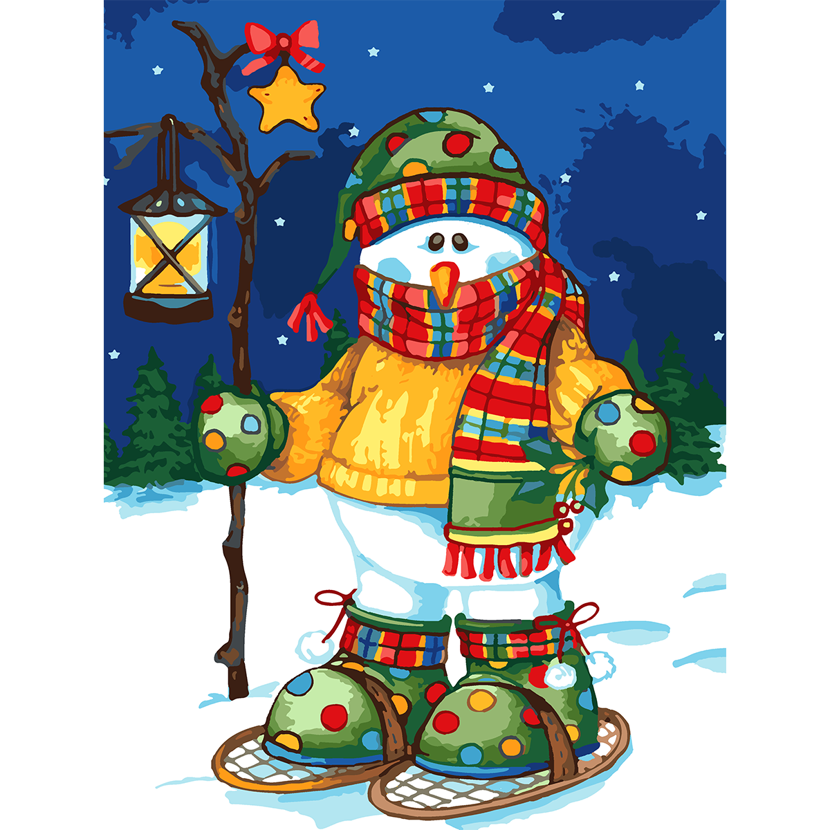 Картина по номерам SANTI Снеговик 30*40см 954406, фото 1