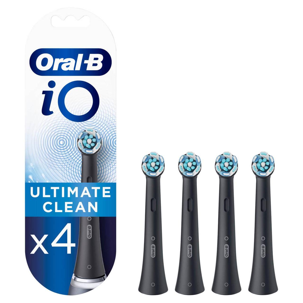 Насадка для електричної зубної щітки Oral-B iO Ultimate Clean Black 4шт, фото 1