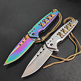 РОЗПРОДАЖ. Ніж складний інерційний фліппер Magnum, різнокольоровий градієнт., фото 6