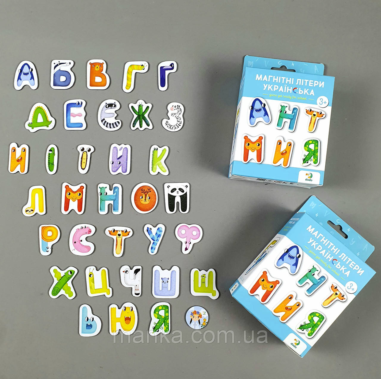 Магніти літери 200211 (24) "Dodo" в коробці, фото 1