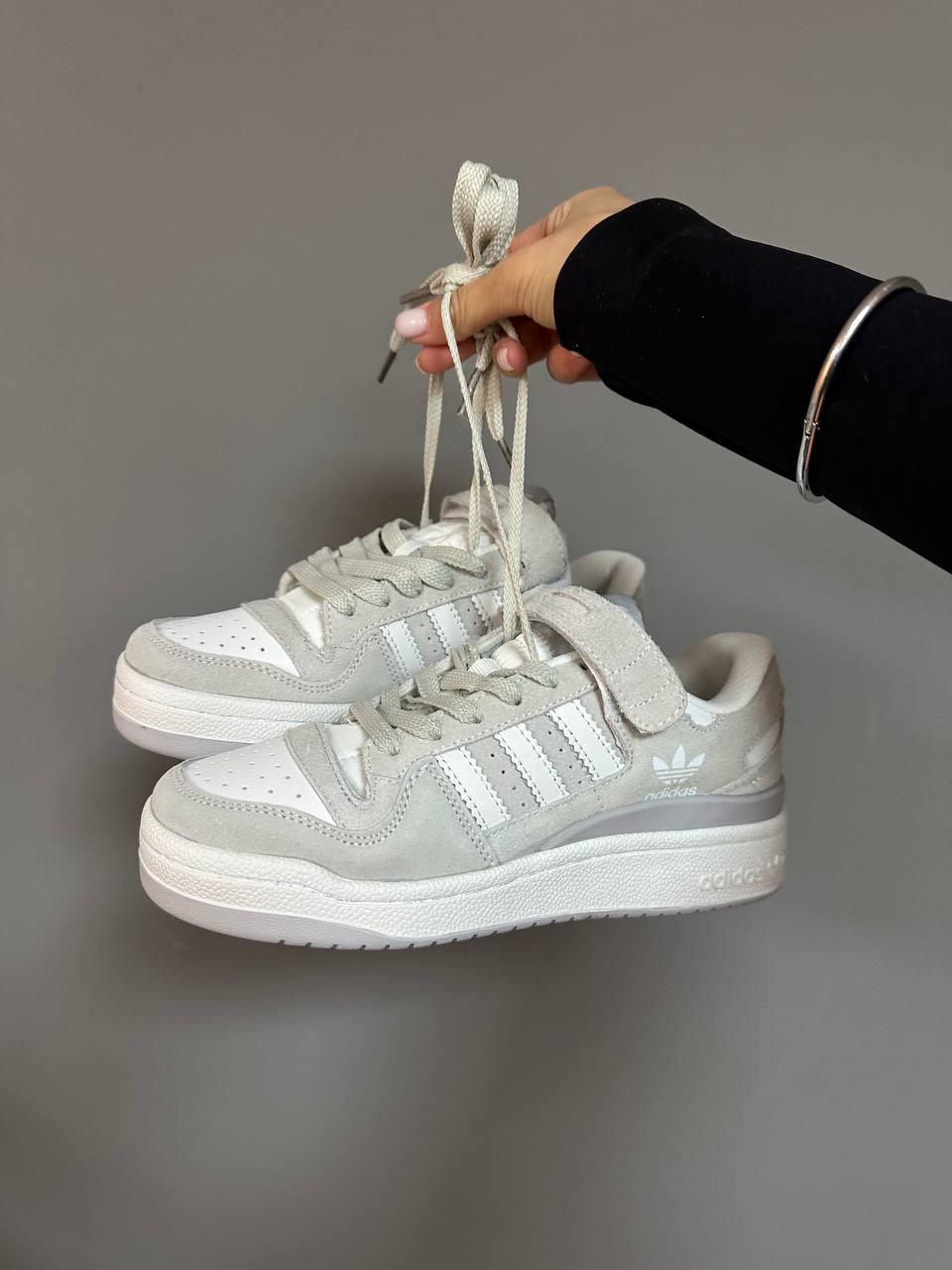 Кросівки Adidas Forum 84 Low Light Grey White чоловічі сірі повсякденні кеди весна осінь