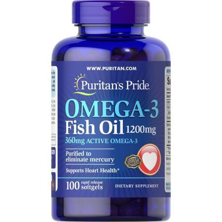 Puritan's Pride / Omega-3 Fish Oil 1200 mg (100 softgels)
