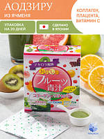 У YUWA Fruits Aodjiru Фруктовый японский зеленый напиток Аодзиру. Вкус ягоды ацеролы. 20шт
