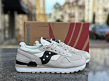 Чоловічі кросівки Saucony Shadow Літнє взуття Сауконі сірі текстиль замш сітка повсякденні В'єтнам, фото 6