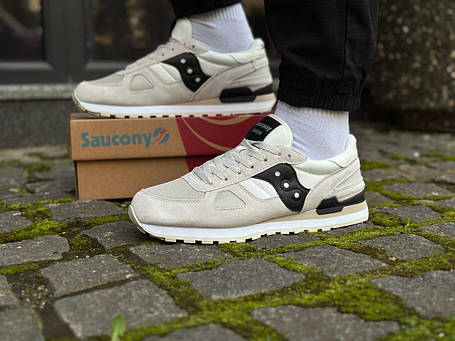 Чоловічі кросівки Saucony Shadow Літнє взуття Сауконі сірі текстиль замш сітка повсякденні В'єтнам, фото 1