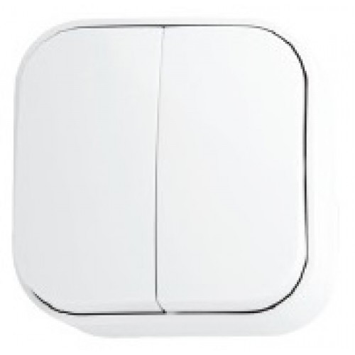 Вимикач Horoz EVA накладний білий 2 кл 112-001-0003-010